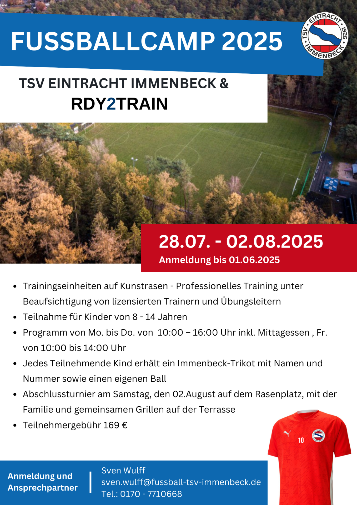 Flyer Fußballcamp TSV Eintracht Immenbeck 2025